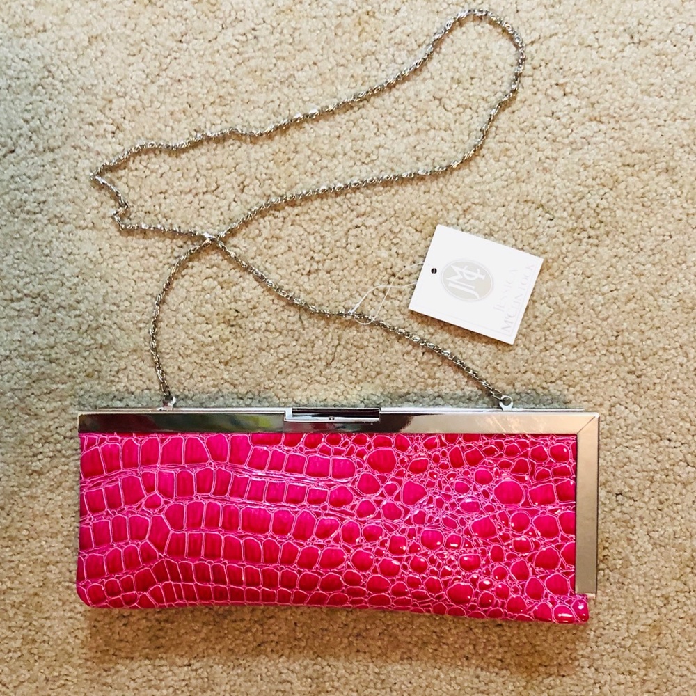 Hot Pink Evening Bag w/Shiny Strap NWT So Pretty!!